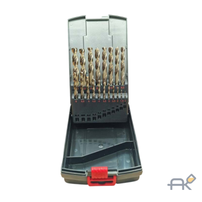 Набор сверел WUMAX HSCO (5% Co) DIN338 1.0-10.0/0.5 мм. 19 штук 06261001 